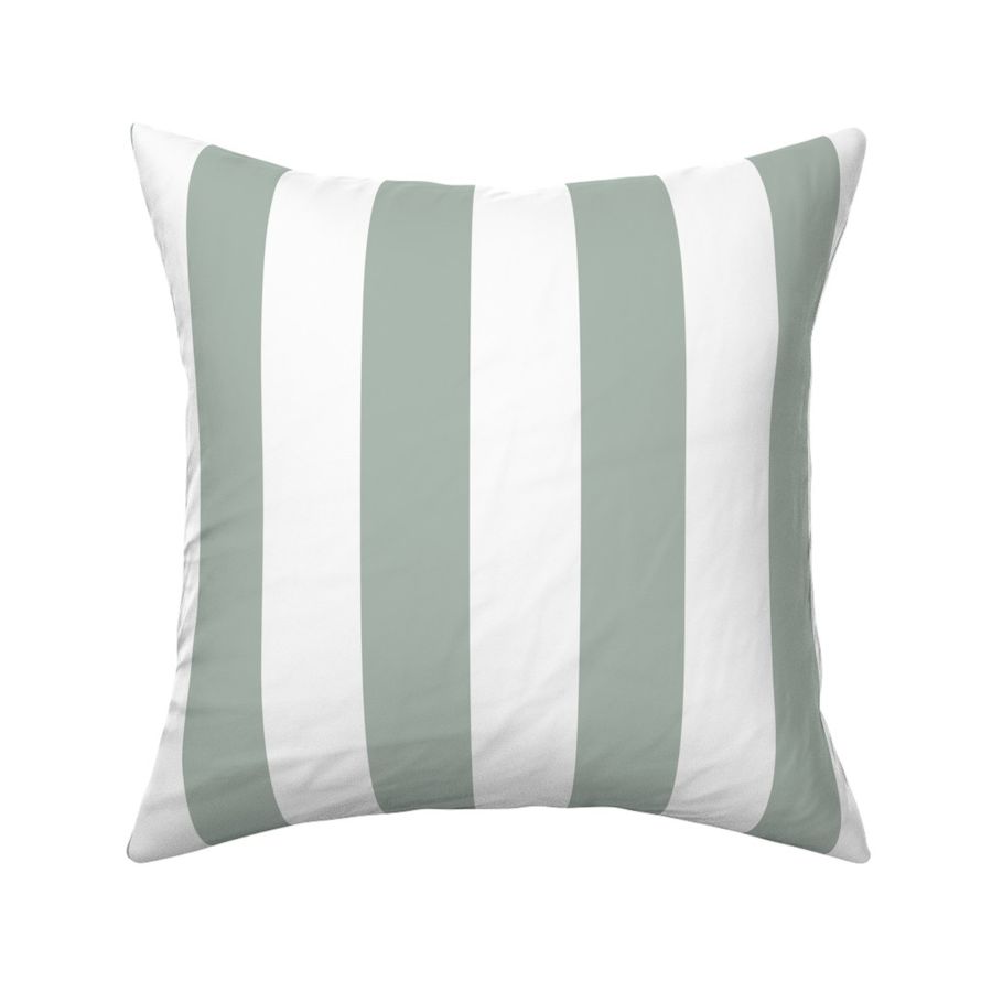 2 Inch Quietude Sage Green And White Vertical Stripes - Hex Adbbb2