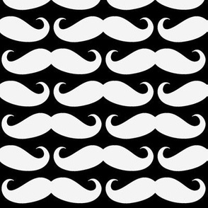 White on Black Mustache