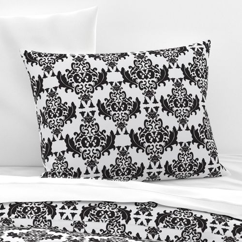 Black and White Damask