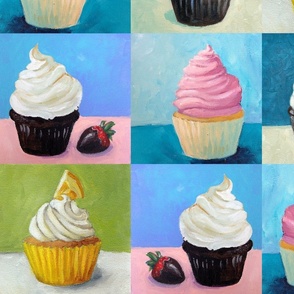 Painted Cupcakes 8"