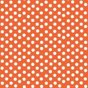 Pretty Polka Dots in Tangerine