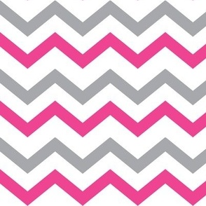 Pink & Gray Chevron