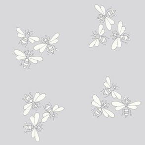 Flower Bees, Grey