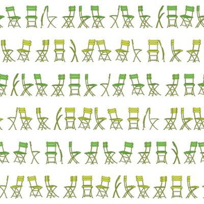 bistro chairs green 8 inches