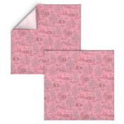 Dark Pink Reverse Greyhound Toile