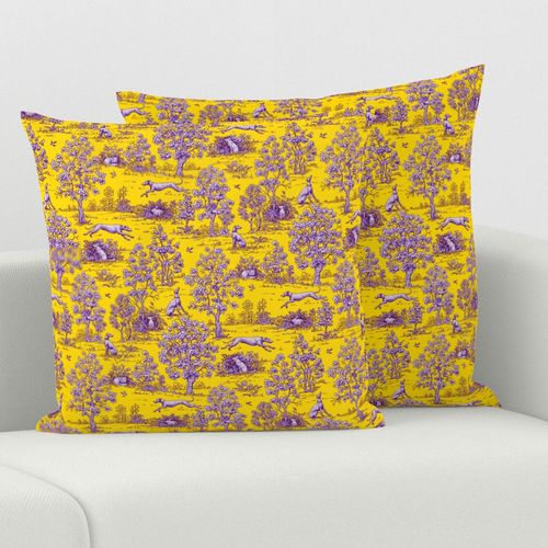 Yellow and Purple Greyhound Toile