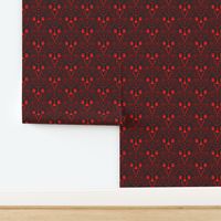 Mad Science Damask (Dark Red)