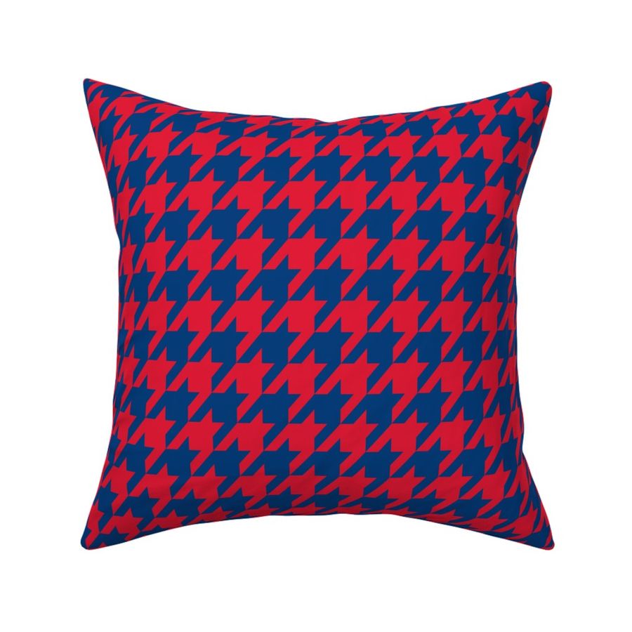 Houndstooth Red Navy