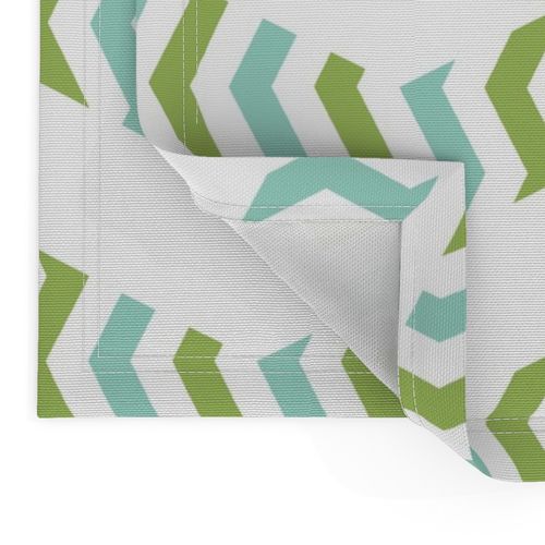 zebra chevron - aqua and green