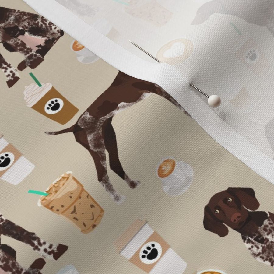 german shorthaired pointer coffee fabric design cute dogs fabric dog design