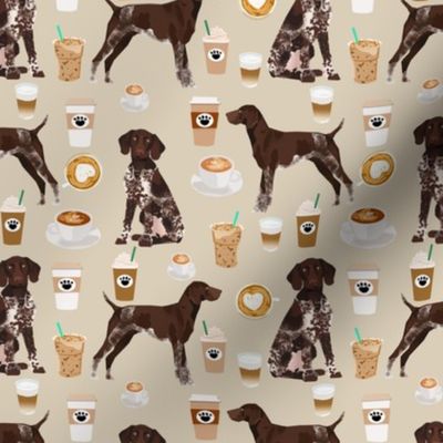 german shorthaired pointer coffee fabric design cute dogs fabric dog design