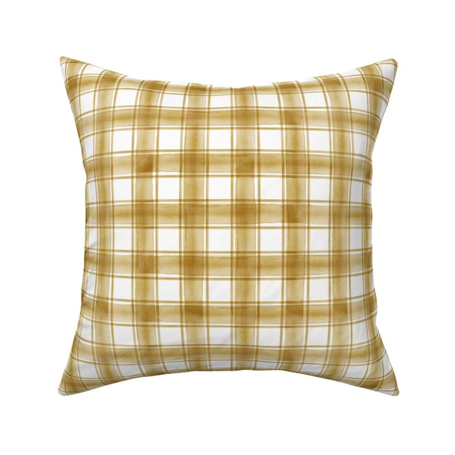 watercolor plaid || mustard double