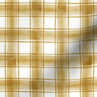 watercolor plaid || mustard double