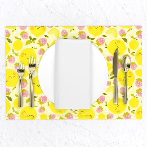 Strawberry Lemon Pattern- Larger Print