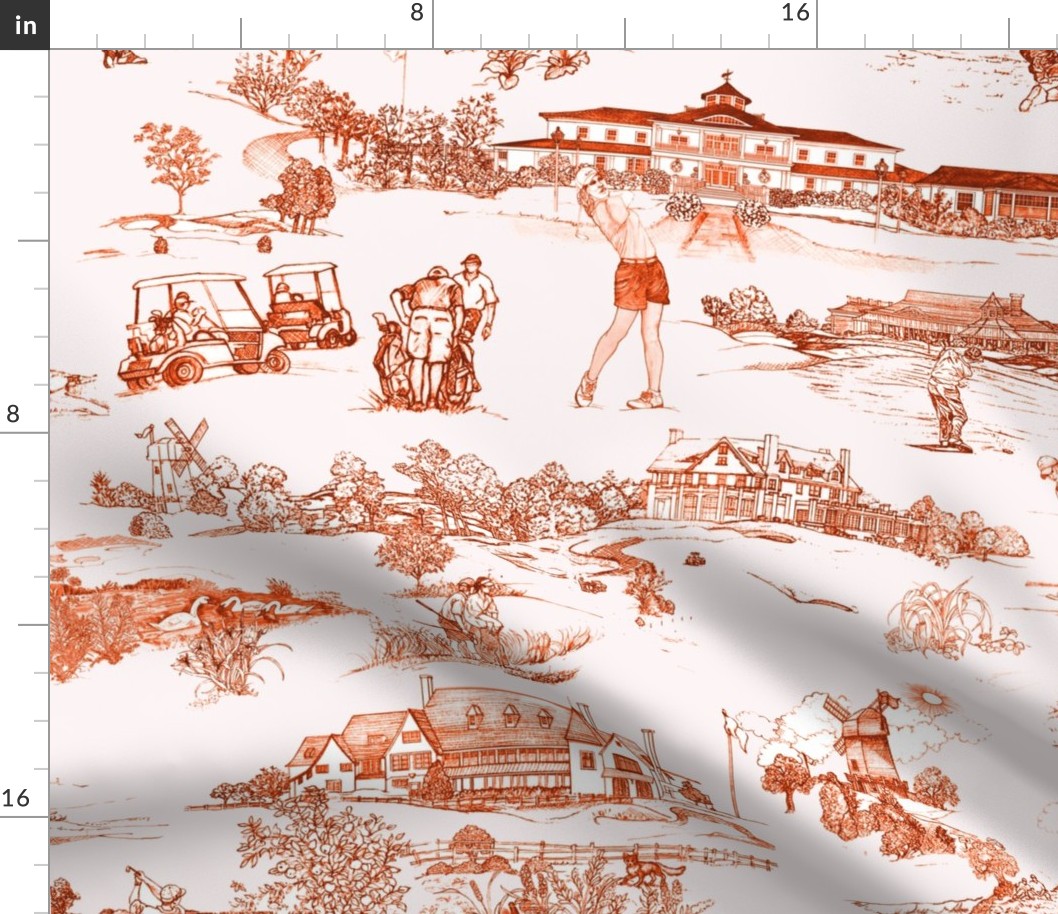 Hamptons Golf Toile Pumpkin