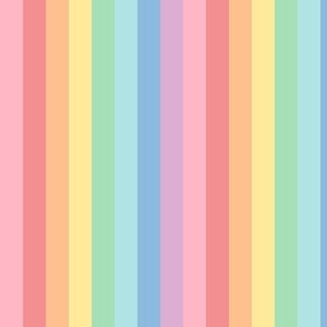 pastel rainbow stripes 2 vertical XL - Spoonflower