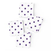 Ultra Violet Purple Polkadots on White