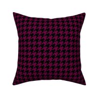 One Inch Tyrian Purple and Black Houndstooth Check