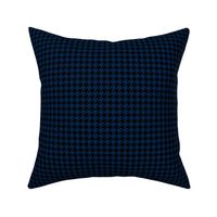 Half Inch Navy Blue and Black Houndstooth Check