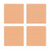 Half Inch Orange and White Houndstooth Check