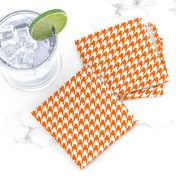 Half Inch Orange and White Houndstooth Check