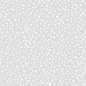 White Dots on Grey - Winter Snowfall - Small White Dots on Grey