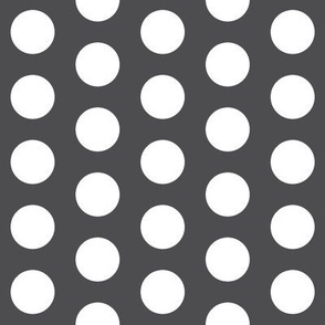 Large Charcoal Polka Dots