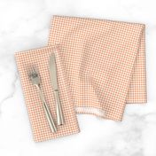 Quarter Inch Peach and White Houndstooth Check