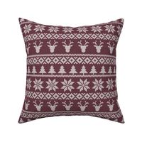 fair isle deer (mulberry) || snowflake || winter knits