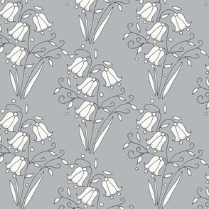 Bluebell Floral, Grey