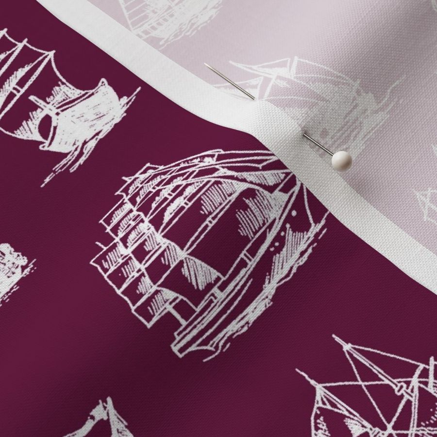 Sailing Ships on Tyrian Purple // Small