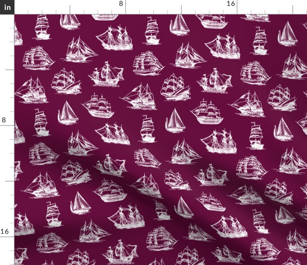 Sailing Ships on Tyrian Purple // Small