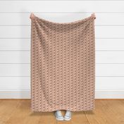 MDZ27 - Small -  Musical Daze Tiles in Brown on Pastel Salmon Pink 