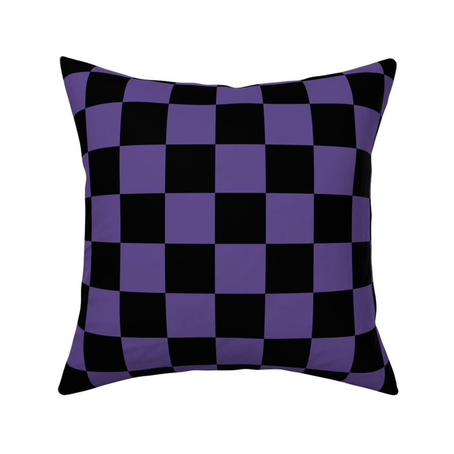 Two Inch Ultra Violet Purple and Black Checkerboard Squares