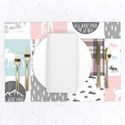 fearfully and wonderfully made - pink, grey, aviary blue (fawn) 90