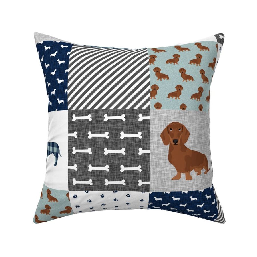 dachshund pet quilt b dog breed silhouette cheater quilt