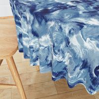 Marble Mist Blue White Large Scale