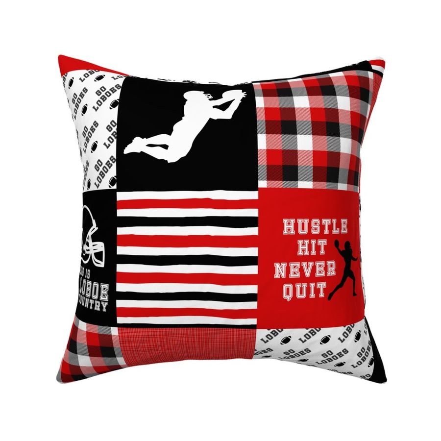 Football//Hustle Hit Never Quilt Loboes - Wholecloth Cheater Quilt