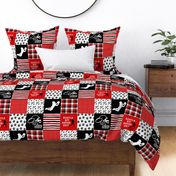 Football//Hustle Hit Never Quilt Loboes - Wholecloth Cheater Quilt