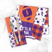 Little Man - Football Wholecloth - Purple and Orange