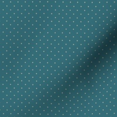 ★ VINTAGE POLKA DOTS ★ Teal, Small Scale / Collection : Swallows & Polka Dots – Rockabilly Prints