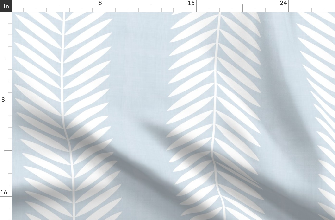 LAUREL LEAF STRIPE ON LIGHT BLUE