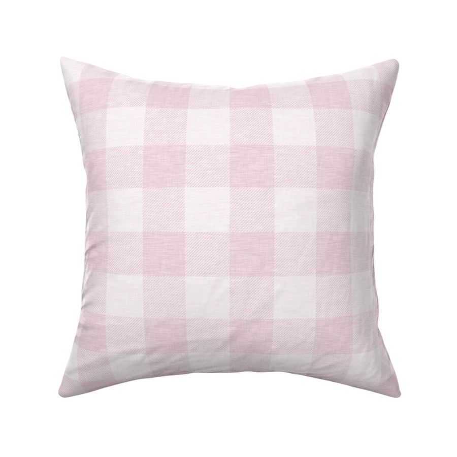 Buffalo Check - cool pink linen