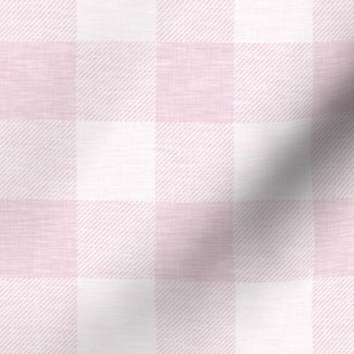 Buffalo Check - cool pink linen