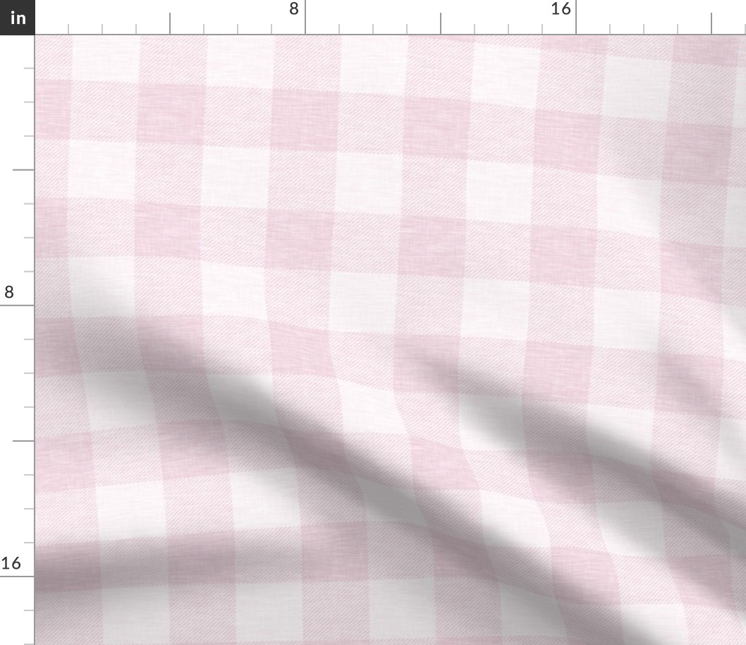 Buffalo Check - cool pink linen