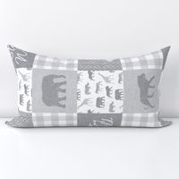 Stay Wild - Safari Wholecloth - Grey w/plaid (90)