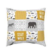 Stay Wild - Safari Wholecloth - Mustard