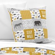 Stay Wild - Safari Wholecloth - Mustard