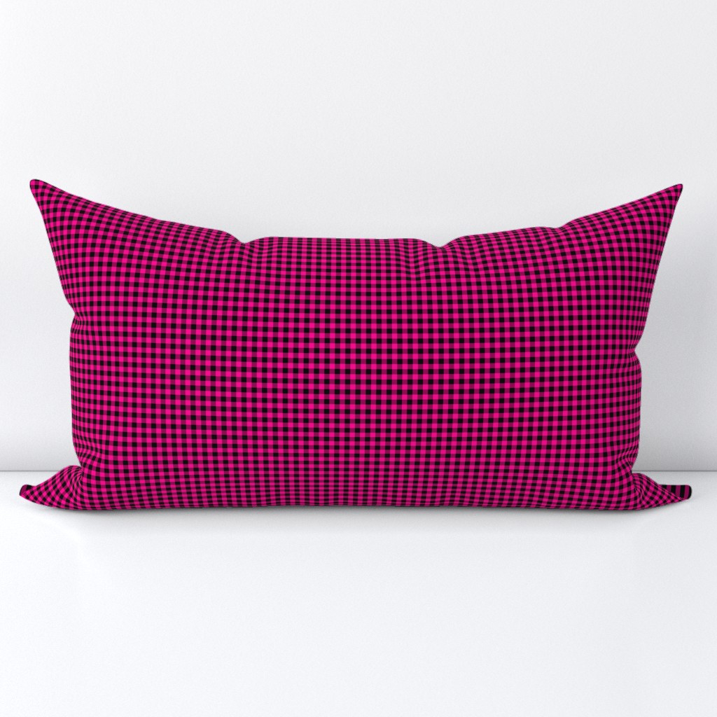 Gingham Large Black And Magenta