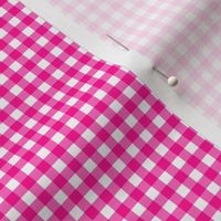 Gingham Large Magenta And White